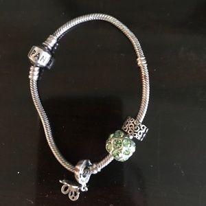 Pandora sterling with charm